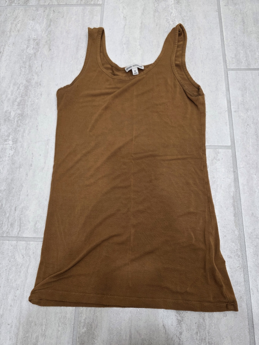 Zenana Outfitters Brown Ribbed Tank Top